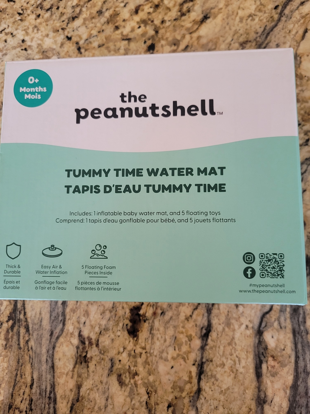 The Peanutshell Tummy Time Water Mat - Space